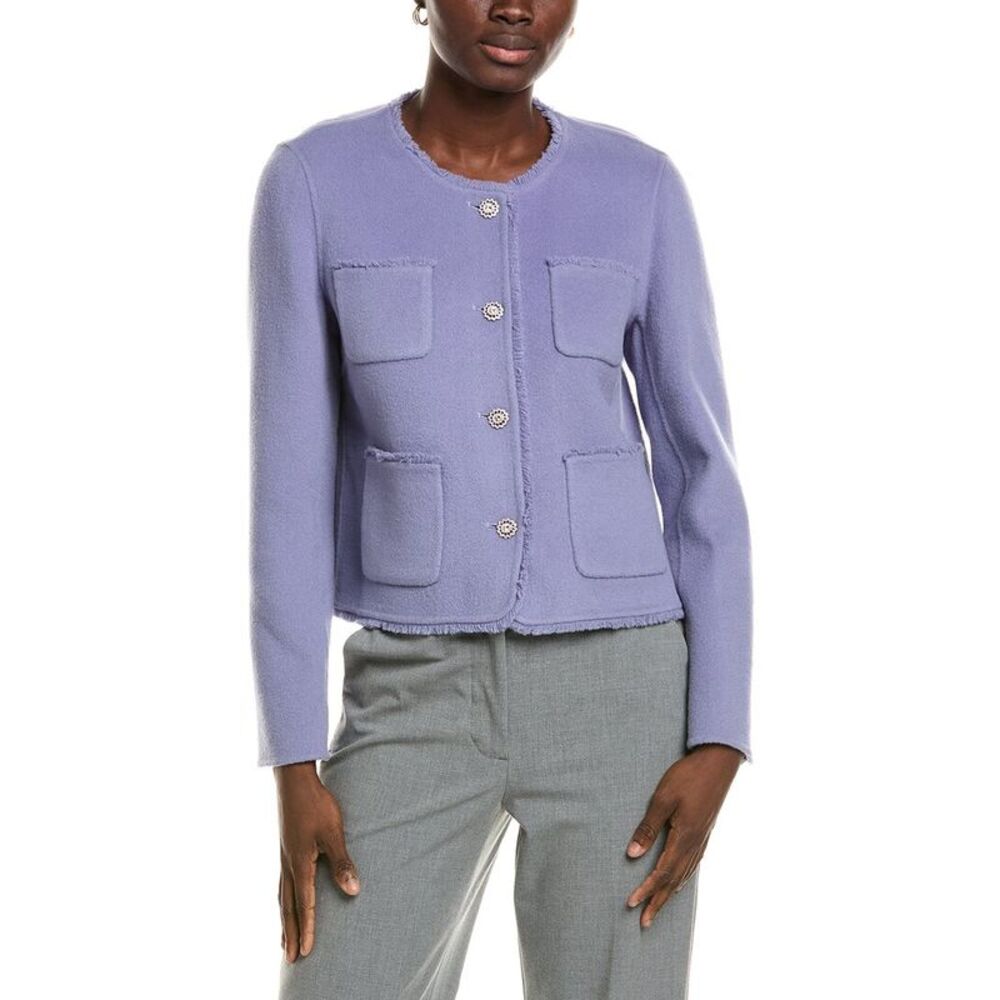 Marc Cain Womens Wool Cardigan, Purple